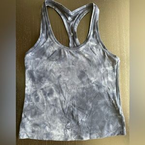 lululemon cool rb short tank, navy diamond dye